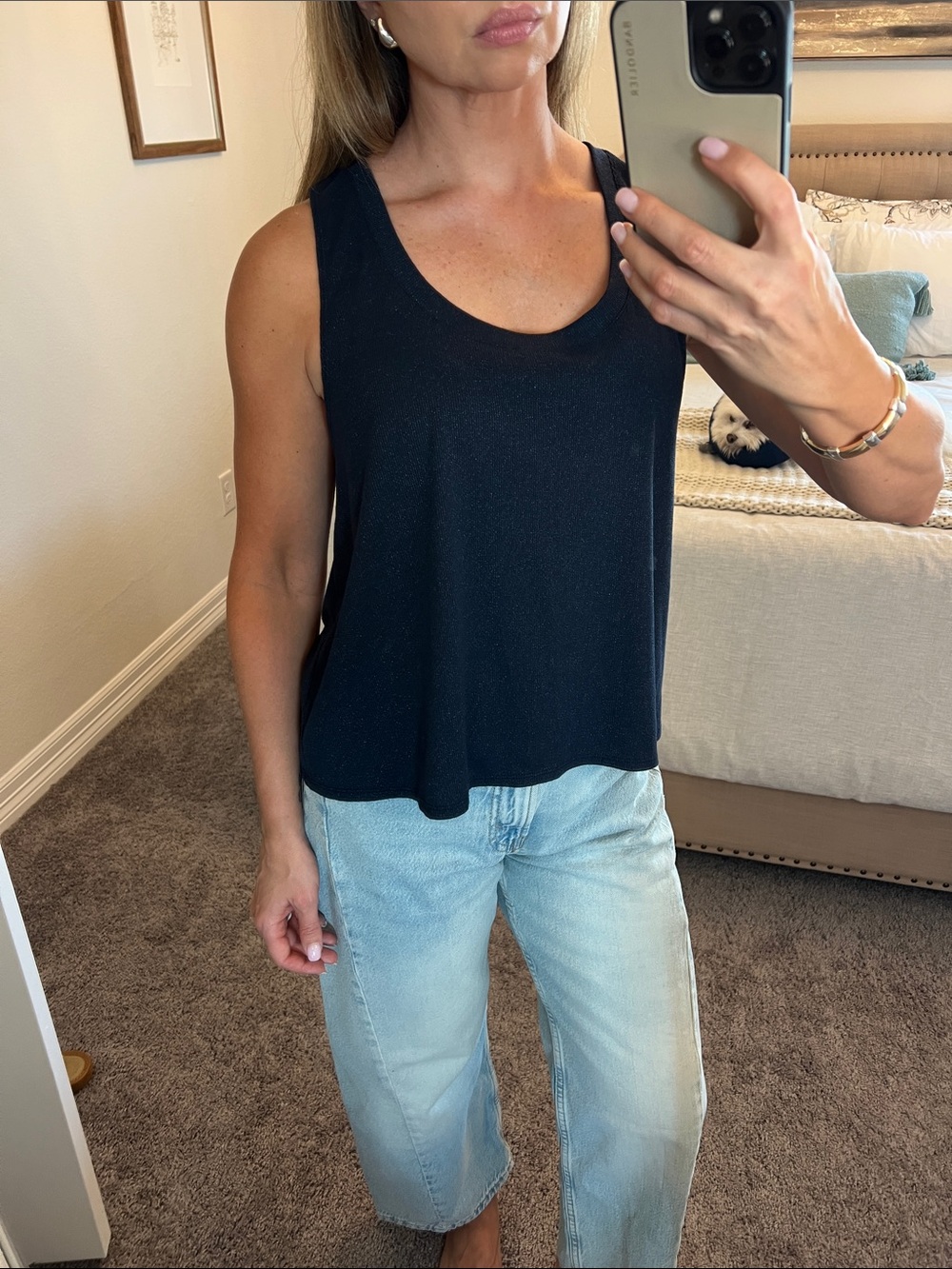 Navy Spiritual Gangster tank NWOT